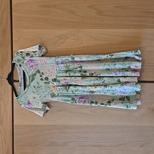 Posh Peanut Pink and Purple Flutter Sleeve Sundress